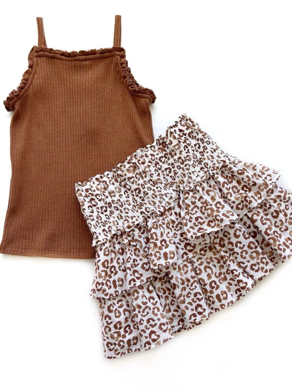 J&J Animal Print Skirt & Knit Tank Outfit